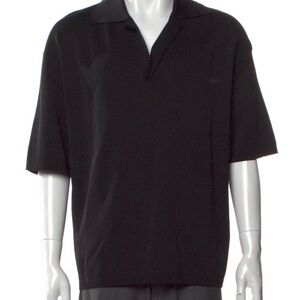 Ami Paris Runway Polo Shirt in Black